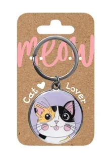Brelok dla kociarzy - kot tricolor - Be-Happy Gifts - Breloczki dla dzieci - miniaturka - grafika 1
