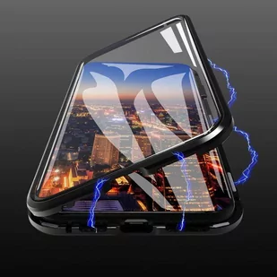 Wozinsky Full Magnetic Case magnetyczne etui 360 pokrowiec na przód i tył z wbudowanym szkłem Samsung Galaxy A72 4G czarno-przezroczysty - Etui i futerały do telefonów - miniaturka - grafika 4