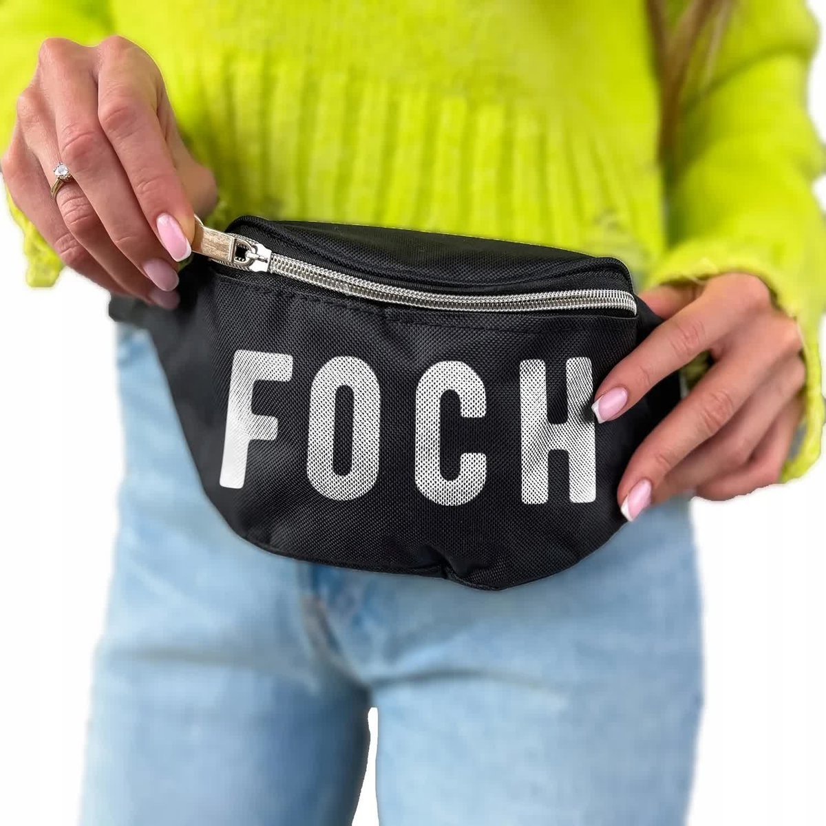 NERKA BIODROWA TORBA FOCH CZARNA RÓŻNE WZORY