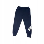 Spodnie damskie - Spodnie dresowe męskie granatowe PUMA L - Puma - miniaturka - grafika 1