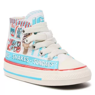 Baleriny - Trampki CONVERSE - Chuck 70 1V Hi A00397C White/Baltic Blue/Soft Red - grafika 1