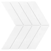 Płytki ceramiczne - Mozaika ceramiczna Royal Chevron White 31.8x22.4 cm - miniaturka - grafika 1