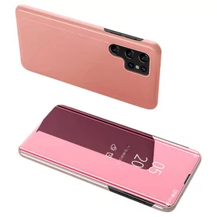 Hurtel Clear View Case etui do Samsung Galaxy S23 Ultra pokrowiec z klapką różowe - Etui i futerały do telefonów - miniaturka - grafika 1