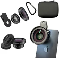 Akcesoria fotograficzne - Uniwersalny obiektyw Supero na Telefonu tablet, 2w1 Makro + Szerokokątny, Klips Montażowy - miniaturka - grafika 1