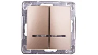 Wyłączniki światła i elektryczne - Ospel Impresja złoty łącznik świecznikowy ŁP-2YS/m/28 ŁP-2YS/m/28 - miniaturka - grafika 1