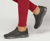 Sneakersy damskie - Buty sportowe damskie czarne sneakersy Skechers Summits treningowe (12980-BBK) - miniaturka - grafika 1