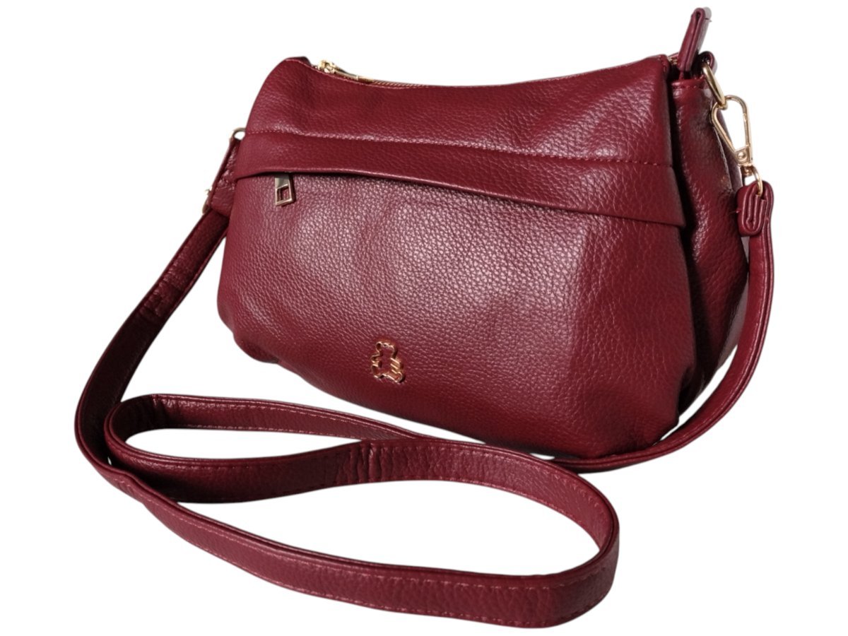 Torebka Damska, Miejska Stylowa Mała Listonoszka na Ramię, Kolor Czerwony