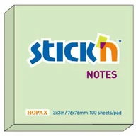 Notesy i bloczki - Hopax Notes samoprzylepny 76mm x 76mm zielony pastel - miniaturka - grafika 1