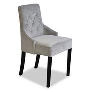 Krzesła - Tapicerowane krzesło do jadalni KAREN DODATKI PIKI, GUZIKI, PINEZKI, KOŁATKA - miniaturka - grafika 1
