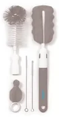 Akcesoria do karmienia - Babyono Zestaw Szczotek Do Mycia Butelek I Smoczków Wymienny Szary - miniaturka - grafika 1