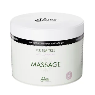 Alivio Cosmetics Żel do długiego masażu chłodzący z olejkiem z drzewa herbacianego Alivio MASSAGE Ice Tea Tree w słoiku 300 ml - Żele i maści lecznicze - miniaturka - grafika 1