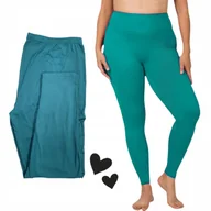 Legginsy - Leginsy bambus duże turkus klasyczne wysoki stan 9XL bawełna długie - Inny producent - miniaturka - grafika 1