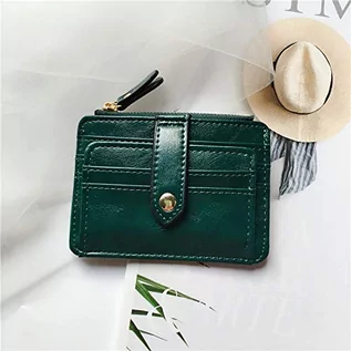 Portfele - HiClothbo Portfel damski RFID, dostępny w wielu kolorach, skóra PU, mały portfel damski, mini portmonetka, zielony, rozmiar uniwersalny, zielony, jeden rozmiar - grafika 1