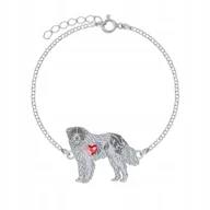 Bransoletki - Bransoletka Srebrna Bośniacko-Chorwacki Pies Pasterski 925 Prezent GRAWER - miniaturka - grafika 1