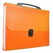 Teczki i skoroszyty - Tetis Teczka harmonijkowa z rączką 13 przegródek pomarańczowa 1szt./BT623-P/ TET110-7 - miniaturka - grafika 1