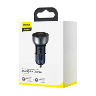 Baseus ładowarka samochodowa USB / USB Typ C 65 W 5 A SCP Quick Charge 4.0+ Power Delivery 3.0 ekran LCD przezroczysty (CCKX-C0A) - Ładowarki samochodowe - miniaturka - grafika 20