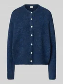 Swetry damskie - Kurtka z dzianiny o kroju relaxed fit z dodatkiem wełny model ‘Bela’ - miniaturka - grafika 1