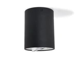 Oprawa halogenowa natynkowa ruchoma z aluminium LED Busto x1 - Czarny /srebrny v2 - Oprawy, klosze i abażury - miniaturka - grafika 1