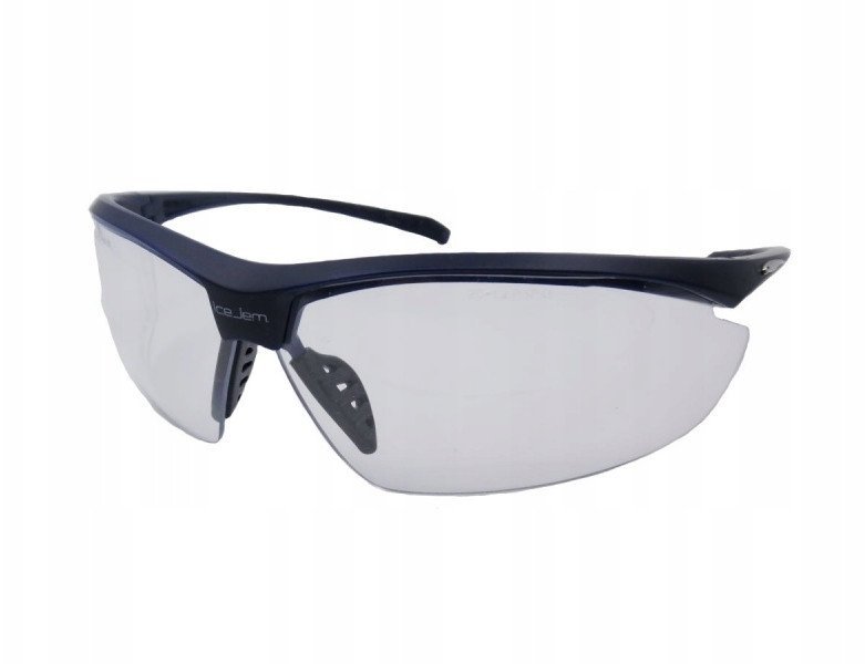 Okulary ochronne MCR Icebreaker, bezbarwne soczewki UV, granatowe oprawki