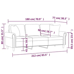 3-osobowa sofa z poduszkami, jasnoszara, 180 cm, aksamit Lumarko! - Sofy i kanapy 3-osobowa sofa z poduszkami, jasnoszara, 180 cm, aksamit Lumarko! - Sofy i kanapy - miniaturka - grafika 9