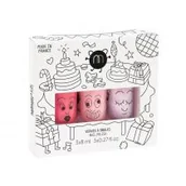 Lakiery do paznokci - Nailmatic Nailmatic SET OF 3 NAIL POLISHES Zestaw trzech lakierów do paznokci na bazie wody Zestaw do paznokci - miniaturka - grafika 1