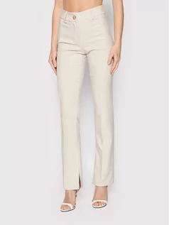 Spodnie damskie - Rinascimento Spodnie materiałowe CFC0018397002 Beżowy Slim Fit - grafika 1