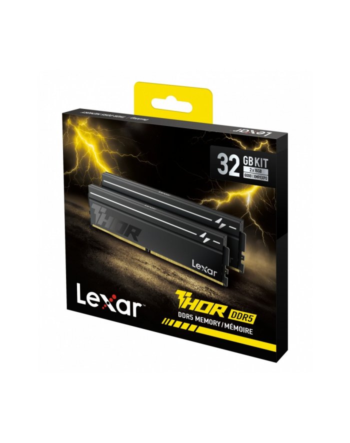 lexar Pamięć DDR5 THOR 32GB2*16GB/6000 CL38 czarna LD5U16G60C380V-RGD