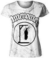 Bluzki damskie - bluzka damska AMENOMEN - PRIEST DEAD (OMEN142DA WHITE ALLPRINT BLACK)-L - miniaturka - grafika 1