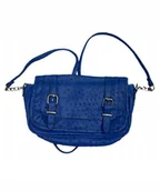 Torebki damskie - Elegancka niebieska torebka damska z paskiem - miniaturka - grafika 1