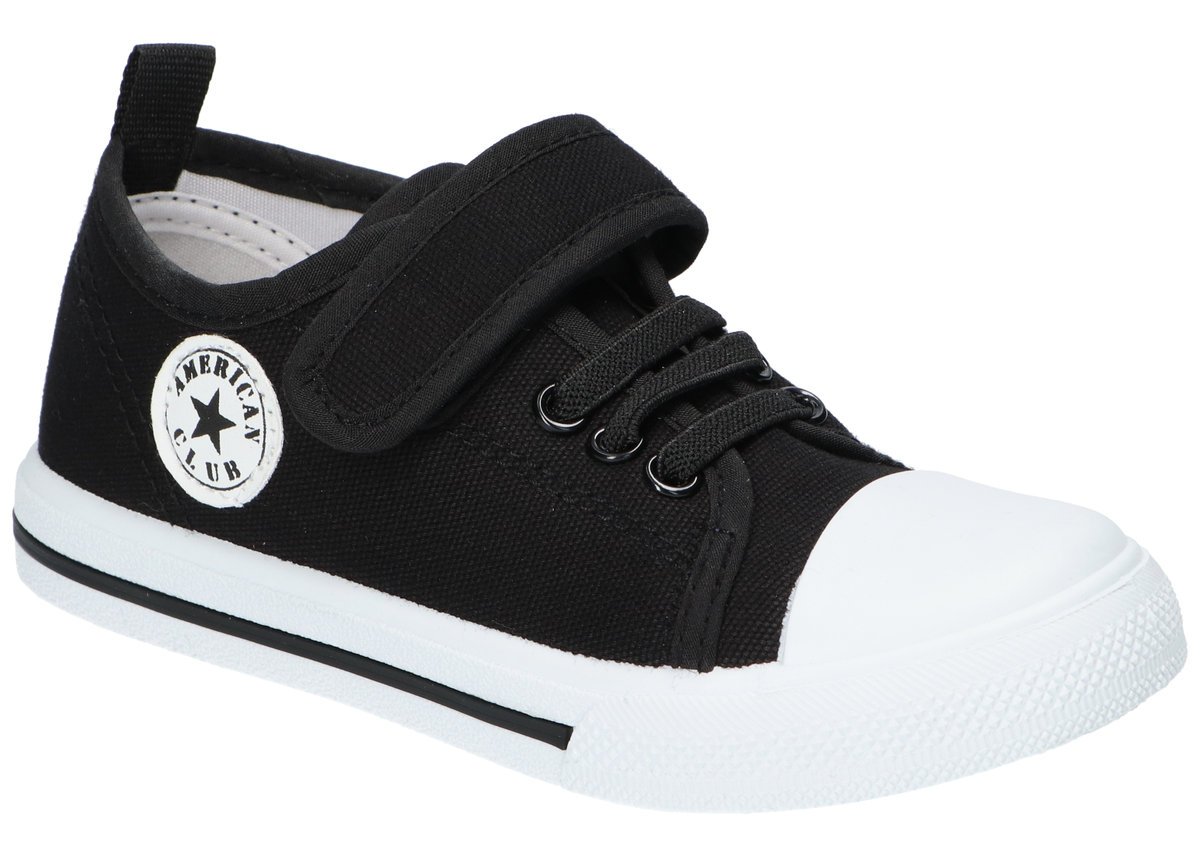 AMERICAN CLUB TEN176 TENISÓWKI TRAMPKI DZIECIĘCE WKŁADKA SKÓRZANA BLACK 26