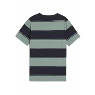 Odzież sportowa dziecięca - Młodzieżowa koszulka PUMA Class w paski PUMA Green Moon - miniaturka - grafika 1
