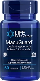 Life Extension Sklep Life Extension MacuGuard Ocular Support with Saffron &amp; Astaxanthin 60 softgels - Witaminy i minerały dla sportowców - miniaturka - grafika 1