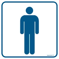 Systemy ekspozycyjne i znaki informacyjne - RA016 TOALETA MĘSKA 1, PN - PŁYTA PCV 1MM; (200X200MM) - miniaturka - grafika 1