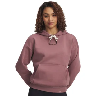 Damska bluza dresowa nierozpinana z kapturem Under Armour Project Rock Icon Fleece - różowa - UNDER ARMOUR - Bluzy damskie - miniaturka - grafika 1