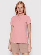 Koszulki sportowe damskie - 4F Polo H4L22-TSD355 Różowy Regular Fit - miniaturka - grafika 1