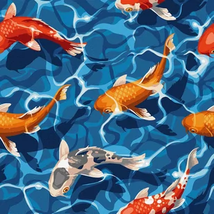 Malowanie po numerach - Japoński karp 40x40cm - Ideyka - Malowanie po numerach - miniaturka - grafika 1