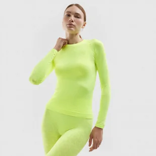 Damski longsleeve termoaktywny 4F 4FRAW23USEAF138-20S - zielony - Koszulki sportowe damskie - miniaturka - grafika 1