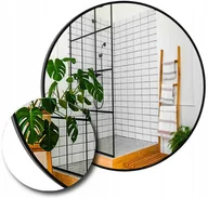 Lustra - Lustro 80 W Czarnej Ramie Aluminiowej Loft Bez Oświetlenia Brak Łączeń - miniaturka - grafika 1