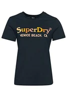Koszule damskie - Superdry Vintage Rainbow tee Koszula damska, Eclipse Navy, 32 - miniaturka - grafika 1