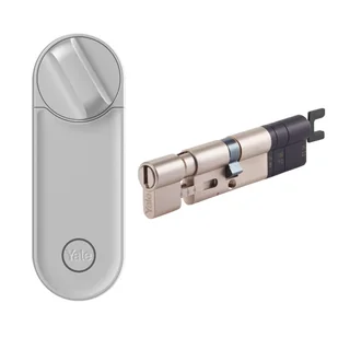 Zestaw inteligentny zamek Yale Linus® Smart Lock L2 srebrny z regulowaną wkładką Yale Linus® - Systemy inteligentnych domów - miniaturka - grafika 1