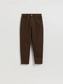 Spodnie damskie - Reserved - Jeansy mom fit slim - dark grey jeans - miniaturka - grafika 1