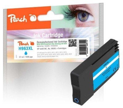 Peach Patrone HP Nr.963XL 3JA27AE cyan OEM reset remanufactured PI300-1028