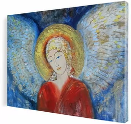 Anioł-obraz religijny na płótnie - Ikony i obrazy sakralne - miniaturka - grafika 1