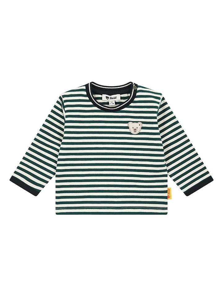 Steiff Koszulka w kolorze kremowo-zielonym