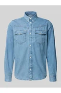 Koszule męskie - Koszula jeansowa o kroju regular fit z czystej bawełny model BROOKS - Pepe Jeans - miniaturka - grafika 1