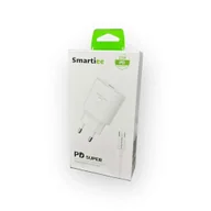 Ładowarki do telefonów - Smartiee Szybka Ładowarka Sieciowa 25W USB-C + Kabel USB-C-USB-C do Samsung, iPhone 15/16, Huawei, Xiaomi, Oppo (Zestaw) - miniaturka - grafika 1