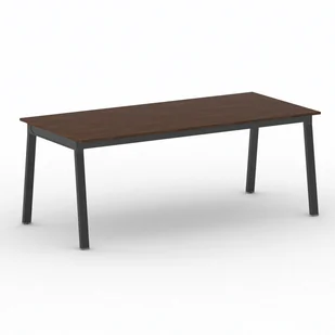 B2B Partner Stół PRIMO BASIC z czarnym stelażem, 2000 x 900 x 750 mm, orzech 499348 - Stoły i stoliki do biura - miniaturka - grafika 1