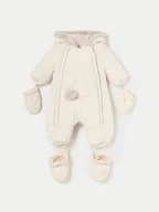 Kombinezony dla dzieci - Mayoral Kombinezon zimowy 2620 Beżowy Regular Fit - miniaturka - grafika 1