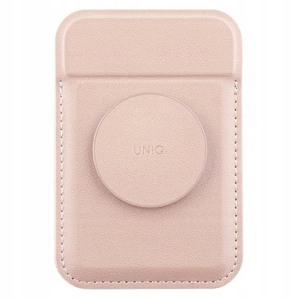Uniq Flixa magnetyczny portfel na karty z podpórką różowy/blush pink MagSaf