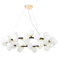 Lampy sufitowe - NOWOCZESNA LAMPA WISZĄCA CZARNO-ZŁOTA MARSIADA W40 - miniaturka - grafika 1